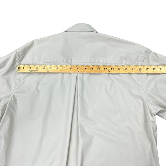 Geoffrey Beene Peached Cotton Button Up Dress Career Shirt Large 16.5 32/33 Beig - Picture 11 of 16